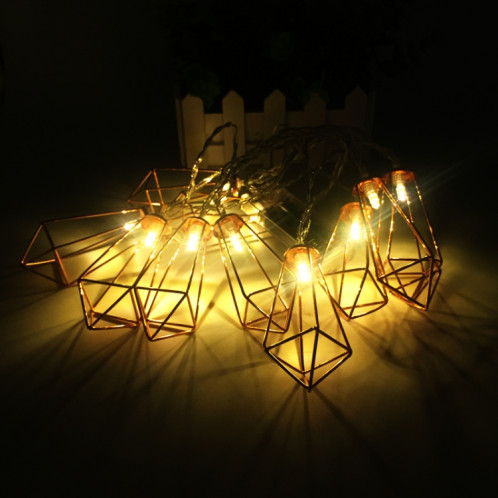 1.5m 10 LED Retro Iron Metal Diamond Home Decoration LED Fairy String Light SH59351307-05