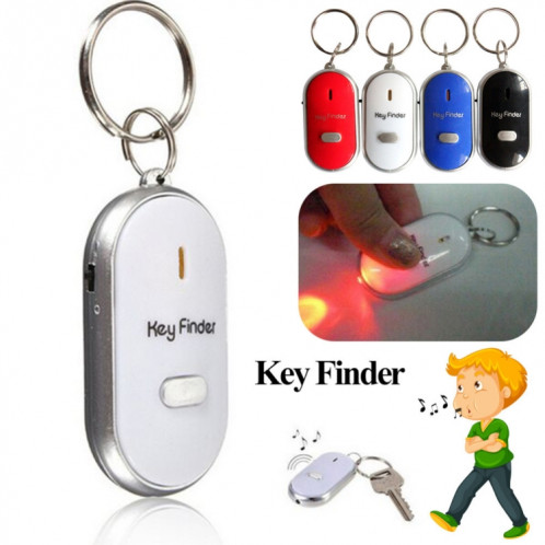 Mini LED Whistle Key Finder Clignotant Bip à Distance Perdu Keyfinder Locator Porte-clés pour enfants (noir) SH301D896-06