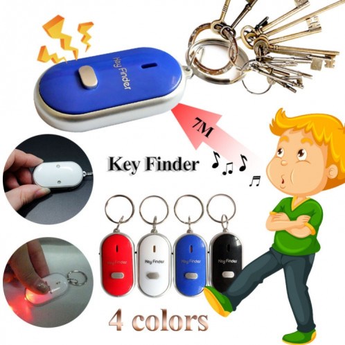 Mini LED Whistle Key Finder Clignotant Bip à Distance Perdu Keyfinder Locator Porte-clés pour enfants (noir) SH301D896-06