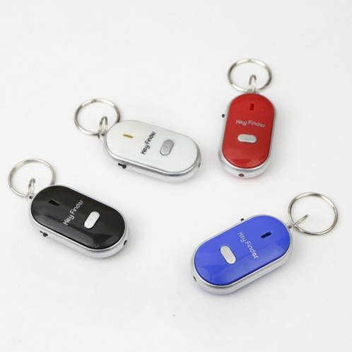 Mini LED Whistle Key Finder Clignotant Bip à Distance Perdu Keyfinder Locator Porte-clés pour enfants (noir) SH301D896-06