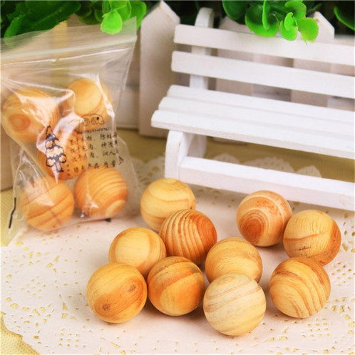 50 pièces / 10 ensemble en bois anti-moisissure anti-mites répulsif anti-insectes boules de camphre naturel boules en bois SH23341018-05