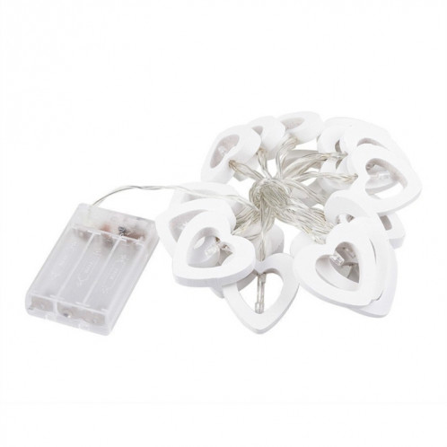 1.2m 10 LED coeur en bois fête de noël extérieur intérieur coeur décoration guirlande lumineuse SH3071892-07