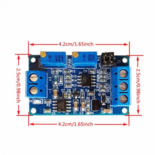 Module courant-tension 0 / 4-20mA à 0-3.3V5V10V adaptateur de conditionnement de conversion de Signal d'émetteur de tension SH83861657-06