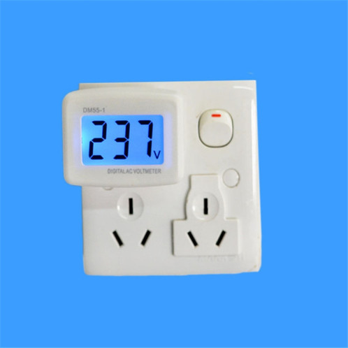 Voltmètre numérique LCD LCD LCD Voltmètre Plug-Type-Type-Compteur électrique (UE Plug 220V) SH901A1686-06