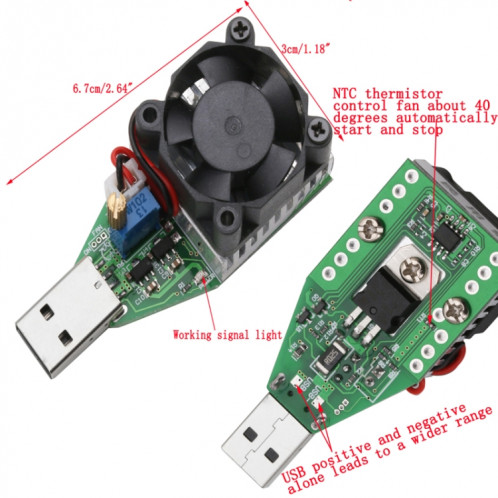 Testeur de résistance de décharge intelligent Anti-âge de charge de déchargeur électronique à courant constant réglable USB SH04461672-05