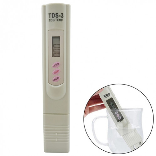 Testeur de compteur numérique TDS filtre Qualité de l'eau Testeur de pureté de la pureté de l'eau potable Outil de test d'eau SH175318-08
