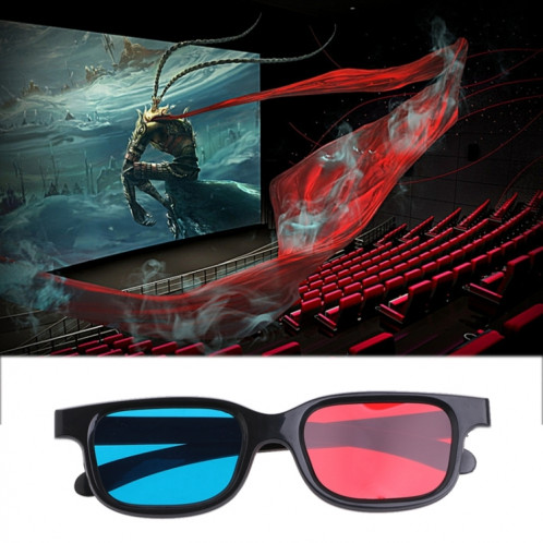 10 pièces lunettes 3D cadre noir universel rouge bleu cyan anaglyphe 3D lunettes 0.2mm pour DVD de jeu de film SH3373767-06