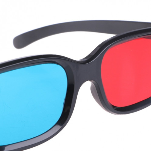 10 pièces lunettes 3D cadre noir universel rouge bleu cyan anaglyphe 3D lunettes 0.2mm pour DVD de jeu de film SH3373767-06
