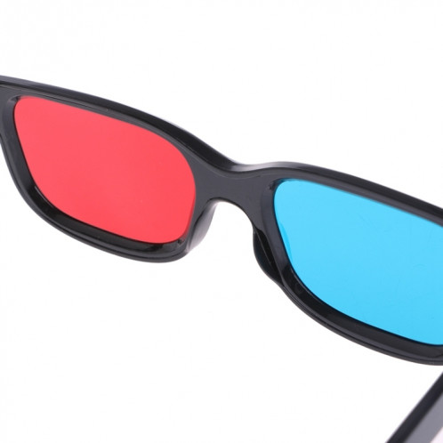 10 pièces lunettes 3D cadre noir universel rouge bleu cyan anaglyphe 3D lunettes 0.2mm pour DVD de jeu de film SH3373767-06