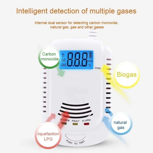 COALGAS Gaz Natural Methane Propane Detector Detector Testeur Mesureur Outil de sécurité à domicile, Plug EU SH18041672-07