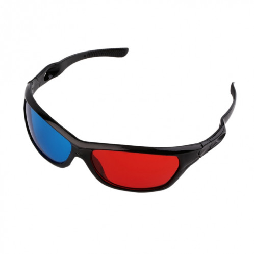 2 PCS universels 3D lunettes en plastique cadre noir 3D Visoin verre pour jeu de film anaglyphe dimensionnel DVD vidéo SH15971459-06