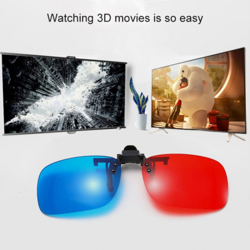 Lunettes stéréo 3D rouges et bleues Myopie et cinéma 3D TV dédié SH40451122-07