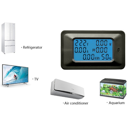 100A ménage multifonctionnel watt-heure mètre AC numérique tension et courant mètre moniteur de puissance SH89671028-07