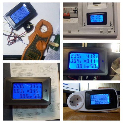 100A ménage multifonctionnel watt-heure mètre AC numérique tension et courant mètre moniteur de puissance SH89671028-07