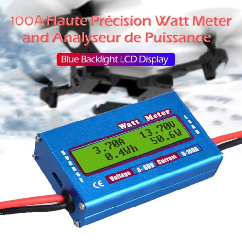 Modèle d'avion 0-100A 0-60V Wattmètre de haute précision à courant continu 50A SH96941857-07