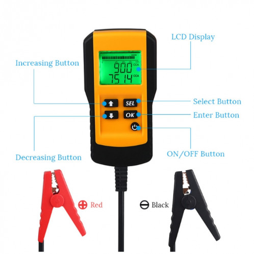 Analyseur de testeur de batterie numérique de voiture AE300 12V SH5347834-08