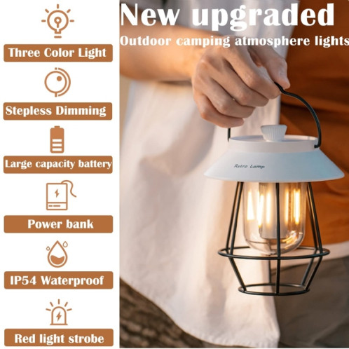 Lampes de camping suspendues en plein air Éclairage de tente Lumières d'ambiance (poignée blanche) SH501B806-010