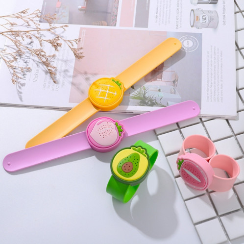 4 PCS Bracelet anti-moustique portable extérieur de bande dessinée anti-moustique Anneau élastique, Style: Fruits populaires SH32011375-09