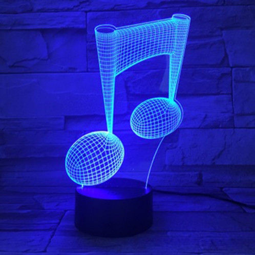 Note de musique 3D Visual Light Touch Lampe de table décorative changeante colorée LED Night Light SH48091975-08