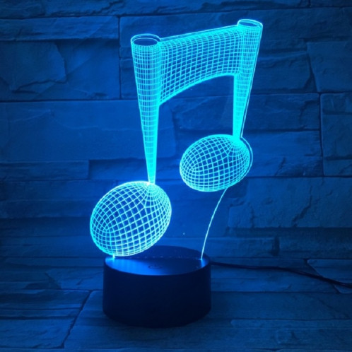 Note de musique 3D Visual Light Touch Lampe de table décorative changeante colorée LED Night Light SH48091975-08