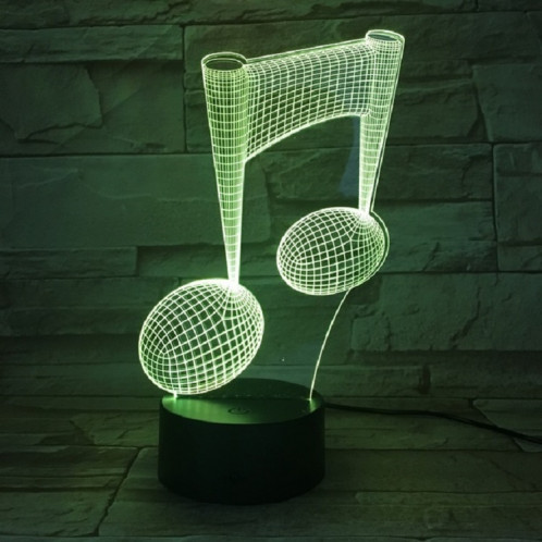 Note de musique 3D Visual Light Touch Lampe de table décorative changeante colorée LED Night Light SH48091975-08