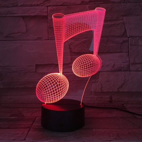 Note de musique 3D Visual Light Touch Lampe de table décorative changeante colorée LED Night Light SH48091975-08