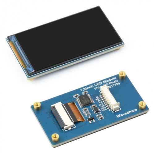 Module d'affichage LCD Waveshare 1.9 pouces 262K couleurs 170x320 pour Raspberry Pi Pico, Interface SPI, 23822 SW66061907-06
