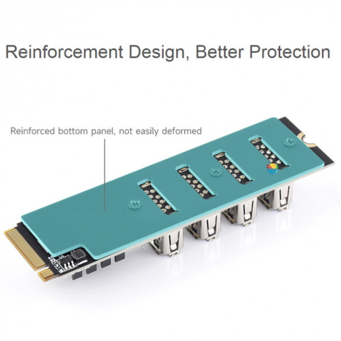 Extension Waveshare PCIe X1 vers PCIe X16, utilisation avec une extension M.2 vers PCIe 4 canaux, 24003 SW6674405-09