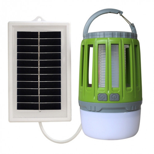 Tueur de moustiques à énergie solaire Tueur d'insectes anti-insectes de camping suspendu en plein air, couleur: vert + panneau solaire SH3405472-08