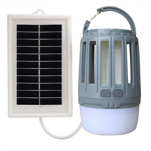 Tueur de moustiques à énergie solaire Tueur d'insectes anti-insectes pour camping suspendu extérieur, couleur: gris SH3406329-08