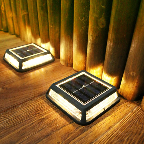 Étanche 12 LED Solaire pelouse Lampe de jardin Jardin de jardin Vence Street Street Night Light (Chaud Blanc Lumière) SH0125775-07