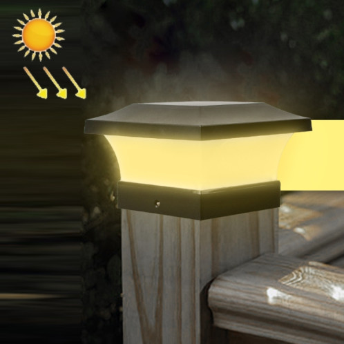Lampe d'éclairage de cour de lumière de colonne extérieure étanche à LED solaire (lumière chaude) SH901A654-06