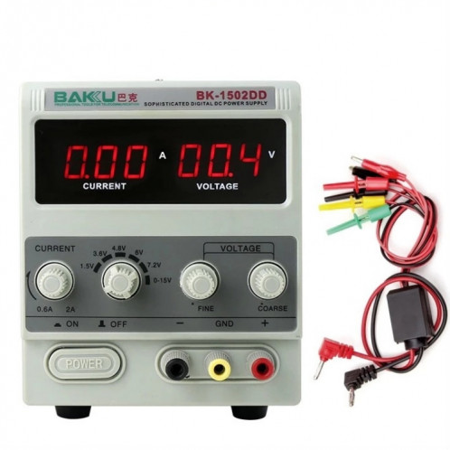 BAKU BK-1502DD DC alimentation régulée DC ampèremètre ordinateur portable réparation de téléphone portable affichage numérique, spécification: prise 220V EU SB07011122-05