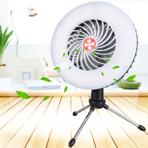 Lampe de ventilateur rechargeable USB Lampe de camping pour tente multifonction à diffusion en direct, Style: Lumière de ventilateur + support SH7302478-07