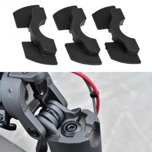 Amortisseur en caoutchouc de poignée debout antichoc à absorption des chocs 3 pièces pour scooter électrique Xiaomi Mijia M365 (noir) SH701A658-05