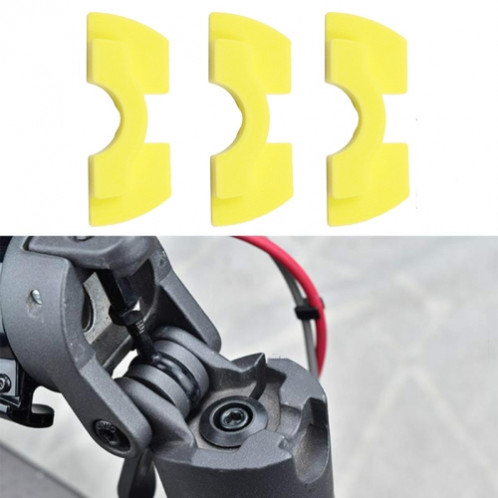 Amortisseur en caoutchouc de poignée debout antichoc à absorption des chocs 3 pièces pour scooter électrique Xiaomi Mijia M365 (jaune) SH701E1938-05
