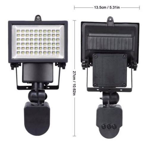 Lampe de tache de lumière d'inondation de sécurité de capteur solaire extérieur lumières solaires à économie d'énergie 100 LED SH88021711-07