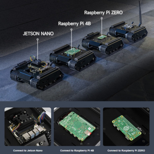 Waveshare 24019 UGV tout-terrain flexible et extensible, prise en charge de plusieurs hôtes, avec rails externes et ordinateur esclave ESP32 SW78411996-08