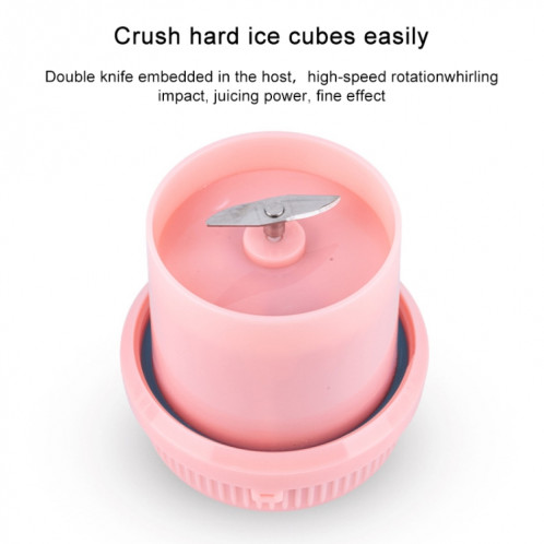 Mini presse-fruits électrique domestique rechargeable USB portable (rose) SH401A1689-015