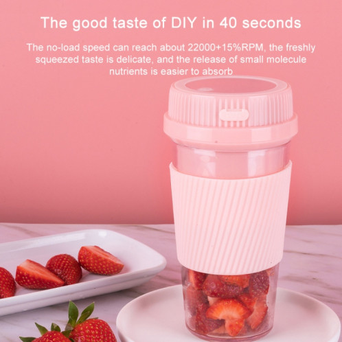 Mini presse-fruits électrique domestique rechargeable USB portable (rose) SH401A1689-015