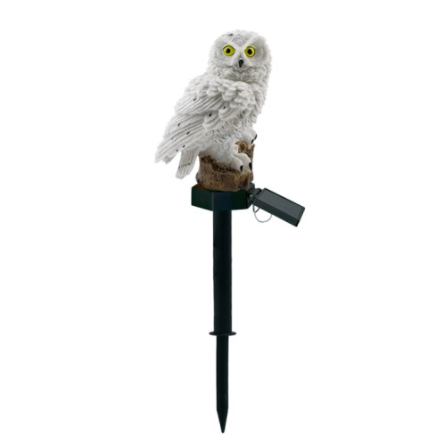 Lampe de jardin à LED en forme de hibou à énergie solaire (blanc) SH101A1458-08