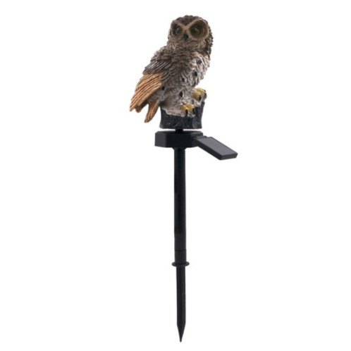 Lampe de jardin à LED en forme de hibou à énergie solaire (marron) SH101B1759-08