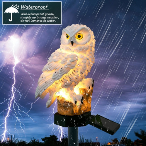 Lampe de jardin à LED en forme de hibou à énergie solaire (marron) SH101B1759-08