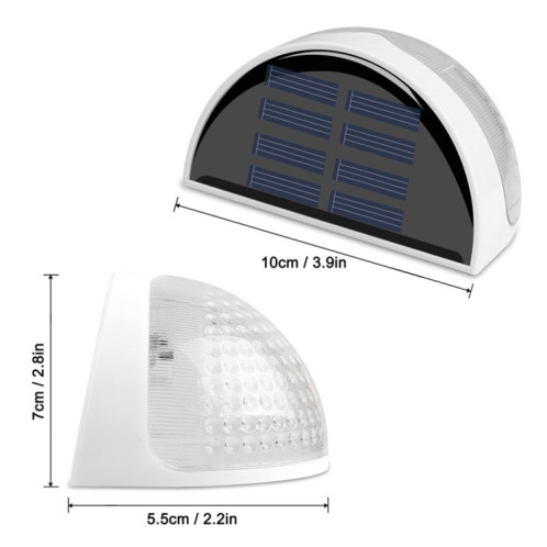 Lampe de jardin semi-circulaire étanche IP55 de contrôle de la lumière solaire (lumière blanche) SH801B13-09