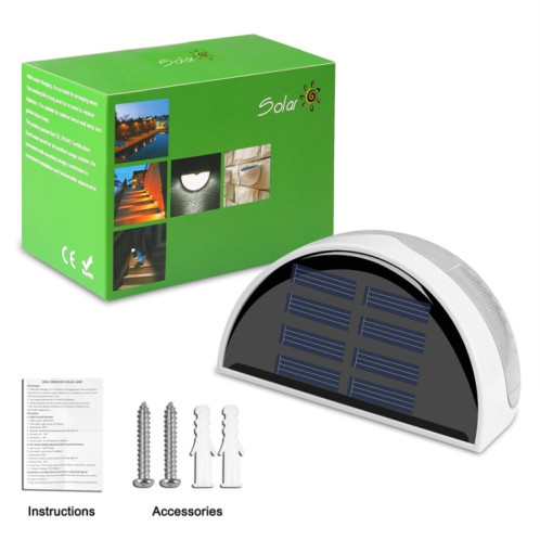 Lampe de jardin semi-circulaire étanche IP55 de contrôle de la lumière solaire (lumière blanche) SH801B13-09