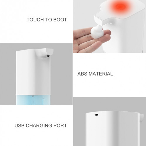 Machine à laver les mains en mousse maison hôtel distributeur de savon à capteur automatique intelligent désinfectant antibactérien pour les mains pour enfants (blanc) SH901B1287-07