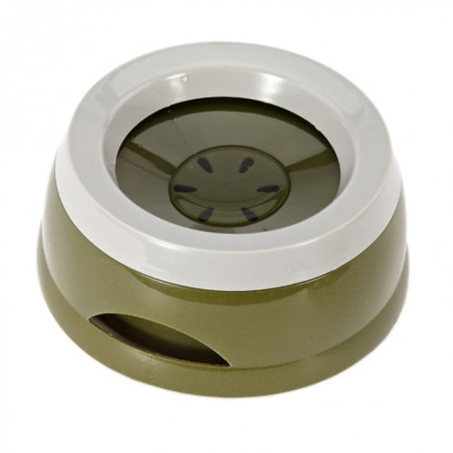 Bouche non humide pour animaux de compagnie Fontaine à boire anti-éclaboussures pour chien Bol de voiture anti-débordement (vert armée) SH601A1519-07