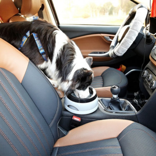 Bouche non humide pour animaux de compagnie Fontaine à boire anti-éclaboussures pour chien Bol de voiture anti-débordement (vert armée) SH601A1519-07