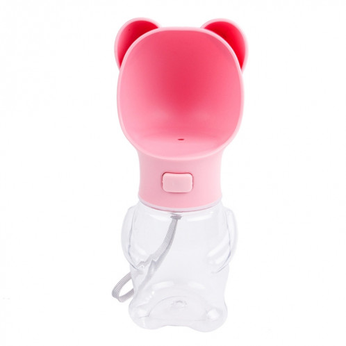 Distributeur d'eau portatif extérieur pour chat et chien Fontaine à boire portable, style: petit ours (rose) SH402B895-08
