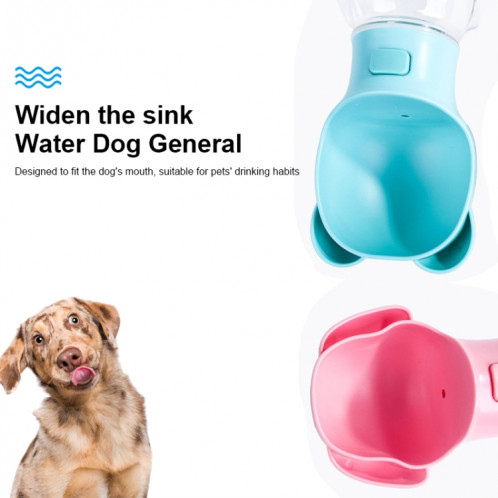 Distributeur d'eau portatif extérieur pour chat et chien Fontaine à boire portable, style: petit ours (rose) SH402B895-08